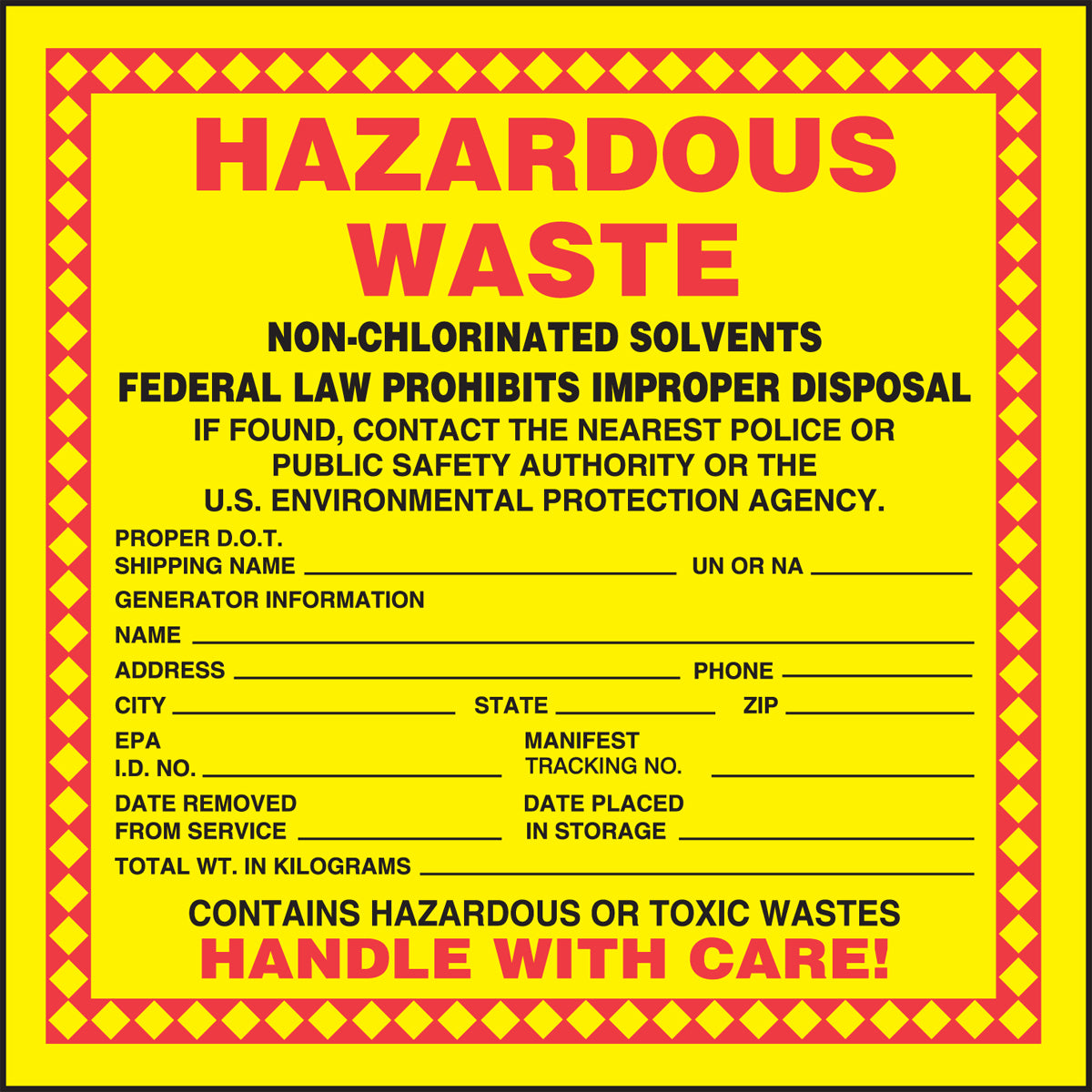 Hazardous Waste Labels